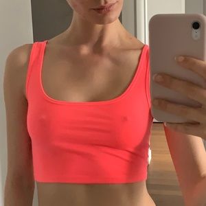 Neon pink crop top! Size small?